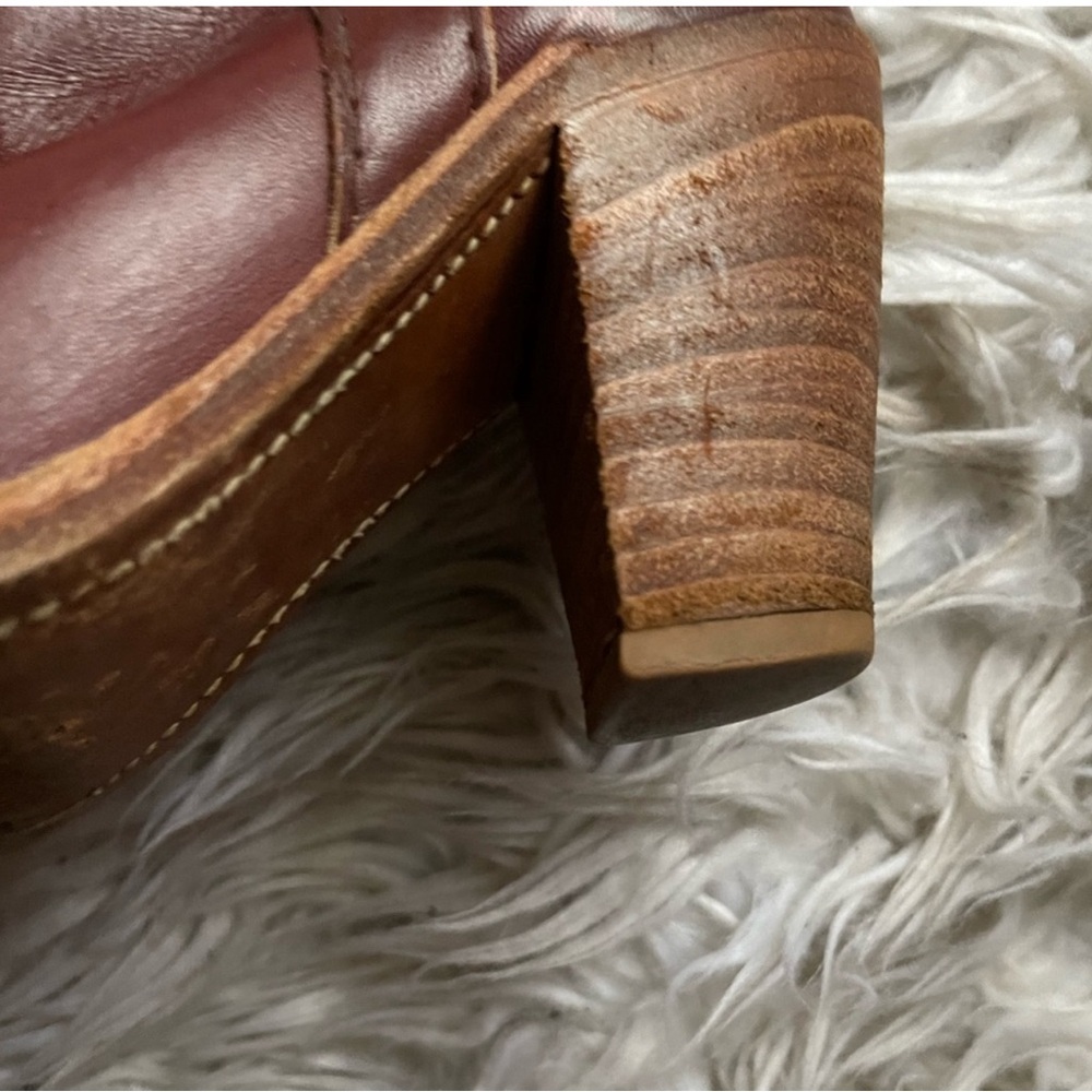 FRYE Leather Chunky Heeled Women’s 5.5 Boots - Picture 4 of 7